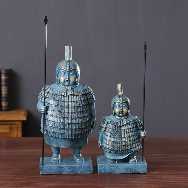 67aff7b3941564b5f6886171ce0b0a1c.webp Creative Funny Fat Soldier Vintage Ornaments Chinese Living Room Office Tv Cabinet Entrance Home Decorations