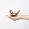 Nordic Modern Art Simple Style Model Room Study Ceramic Golden Bird Soft Ornaments Creative