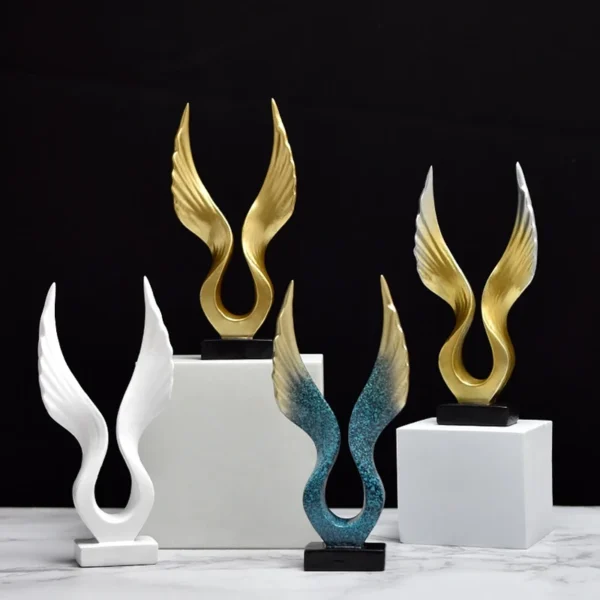 Modern Abstract Money Rolling Tv Wine Cabinet Living Room Decoration Ornaments Golden Office Opening Housewarming Cer