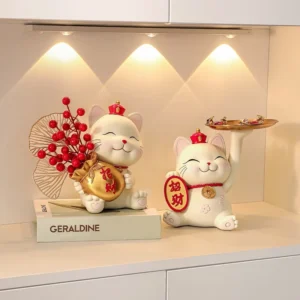 sg-11134201-22110-nshis6ysn2jv2c.webp Lucky Cat Ornaments Housewarming Joy Home Decoration Moving In House Good Fortune Ceremony Supplies House Gifts