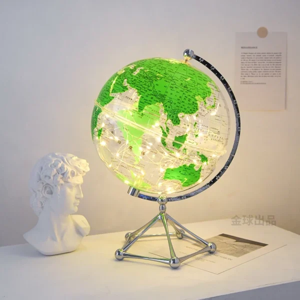 Creative Transparent Globe Ornaments Light Luxury High End Living Room Office Desktop Decoration Large Crystal