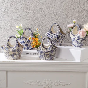 sg-11134201-822wq-micfg83ut3b579.webp Holly Vase Flowers Retro Ceramic Large Pendulum Decoration Living Room Hydroponic Flower Arrangement Creative Feeling Pastoral Style Home