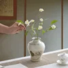 Chinese Style Elegant Exquisite Handbag Cloth Bag Tea Pot Gift Box Empty Box Green Tea White Tea Longjing Ceramic Sealed Pot Pottery Pot