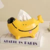 No Anxiety Tissue Box Living Room Coffee Table Household Decoration Creative Paper Box Ceramic Paper Box Light Luxury High Appearance