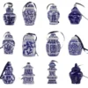 Random Ceramic Ornaments Blue White Porcelain Pendulum Christmas Ornaments Car Decoration Little General Jar Ceramic Creative Pendulum Christmas