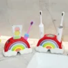 sg-11134201-824jf-mfnm847n85cb83.webp Rainbow Shaped Toothbrush Rack Dopamine Toothbrush Holders Ceramic Toothpaste Organzier