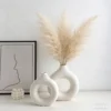 Chinese Style Plastic VaseImitation Ceramic Decorative Vase 1set Flower Arrangement Vase Ornament